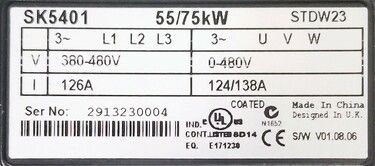 S.K.Cコメントページ SK5401 | Control Techniques AC Drives